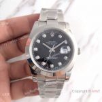 Copy BP Factory Rolex Oyster Perpetual Datejust 41mm Black Diamond Watch 